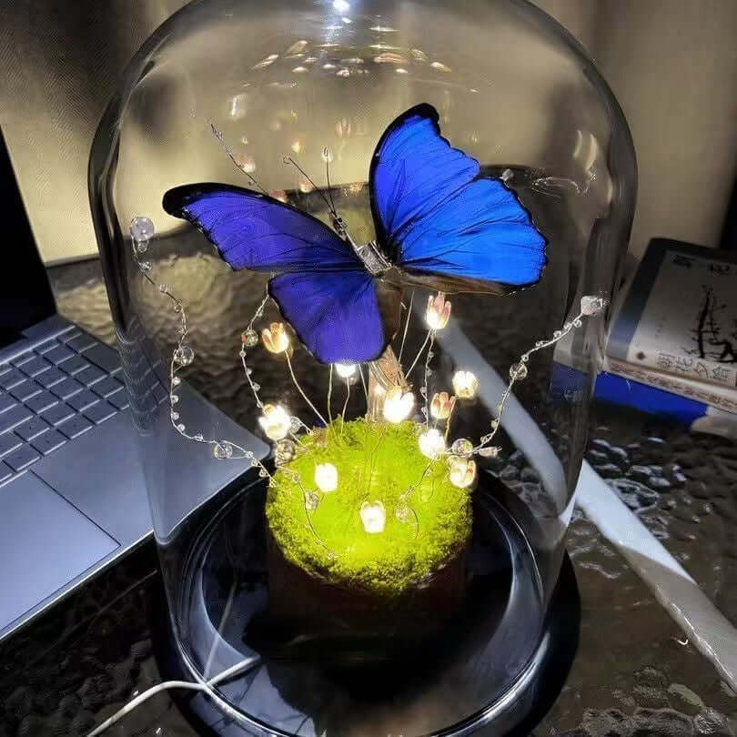 🦋 Magical Mechanical Butterfly DIY Kit with Ambient Night Light - An Enchanting Gift That Moves & Glows! ✨