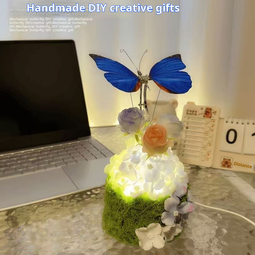 🦋 Magical Mechanical Butterfly DIY Kit with Ambient Night Light - An Enchanting Gift That Moves & Glows! ✨