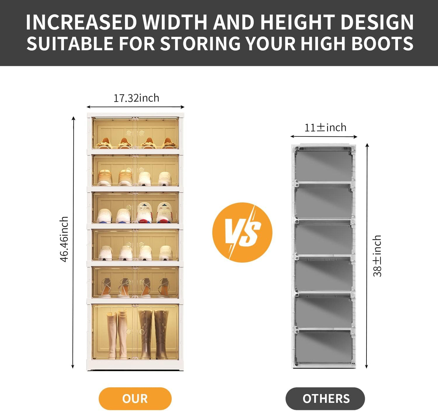 9-Tier LARGE Stackable Plastic Shoe Rack