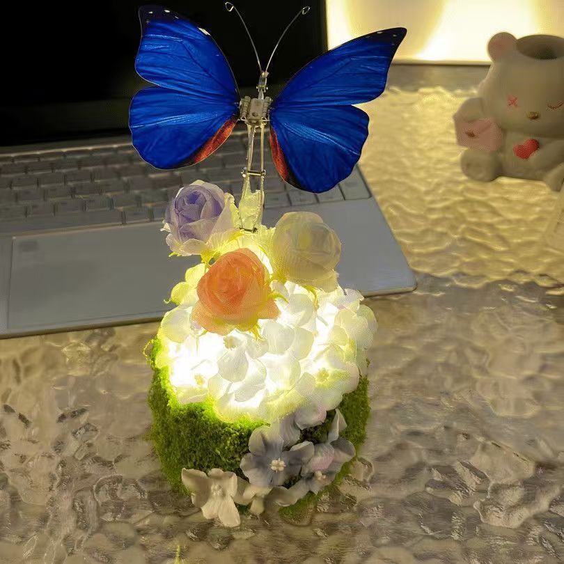 🦋 Magical Mechanical Butterfly DIY Kit with Ambient Night Light - An Enchanting Gift That Moves & Glows! ✨