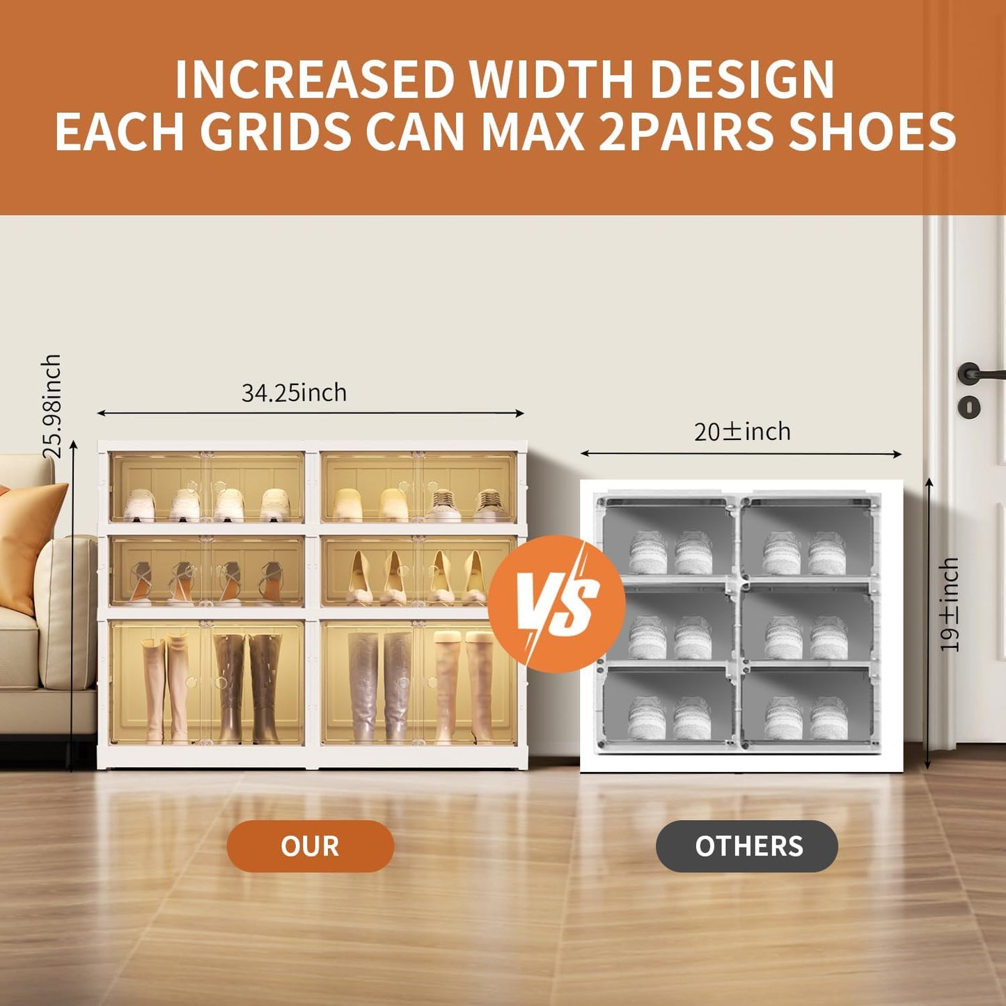 9-Tier LARGE Stackable Plastic Shoe Rack