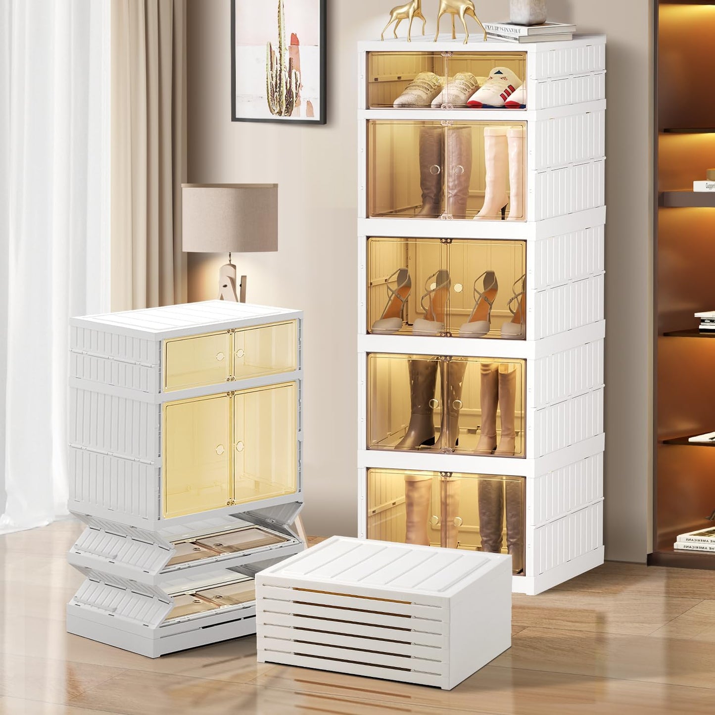 9-Tier LARGE Stackable Plastic Shoe Rack