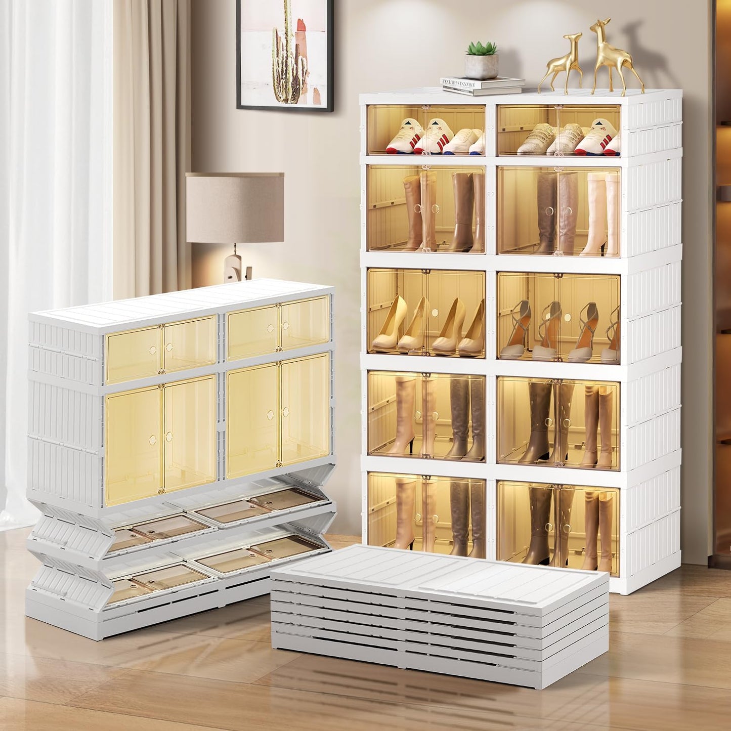 9-Tier LARGE Stackable Plastic Shoe Rack