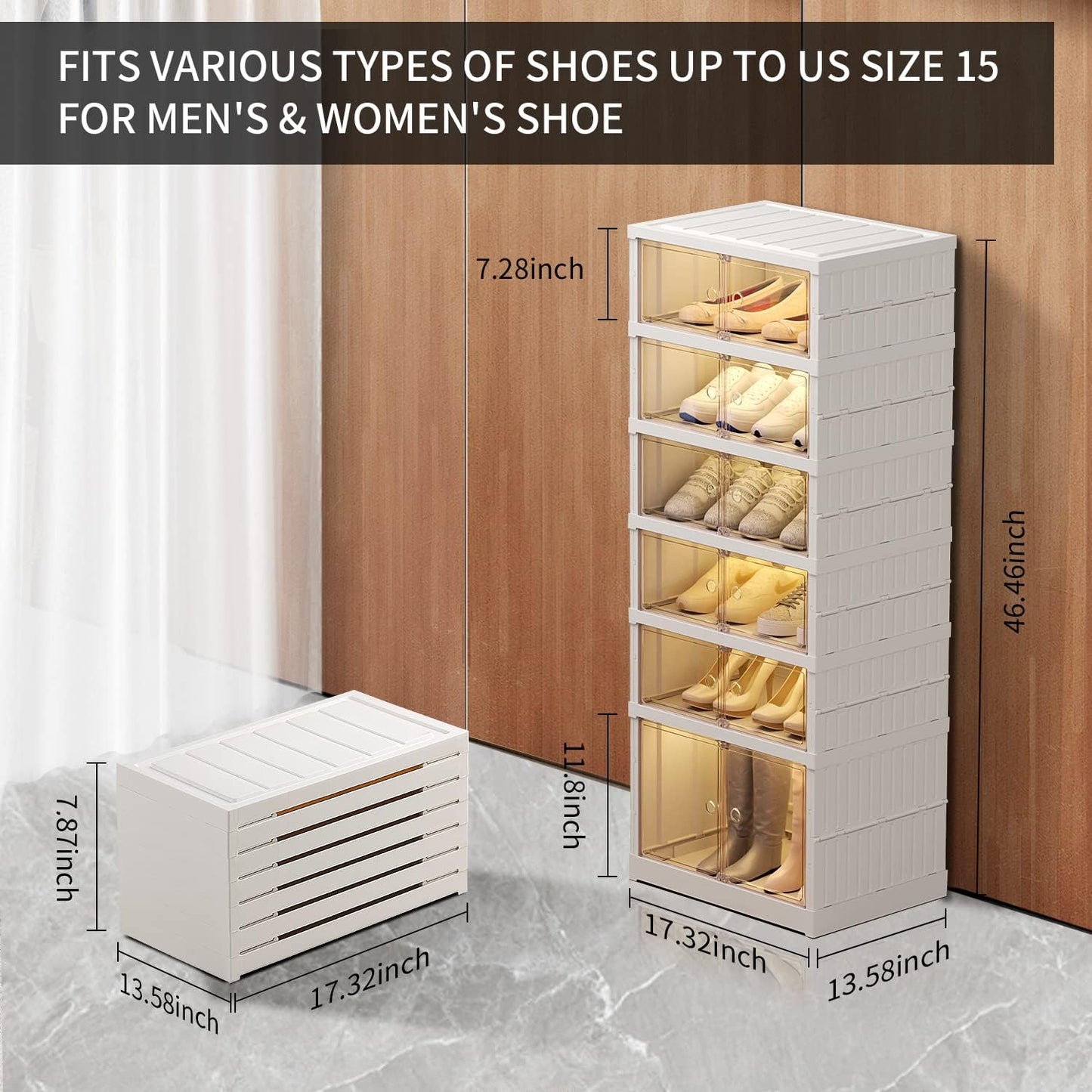 9-Tier LARGE Stackable Plastic Shoe Rack