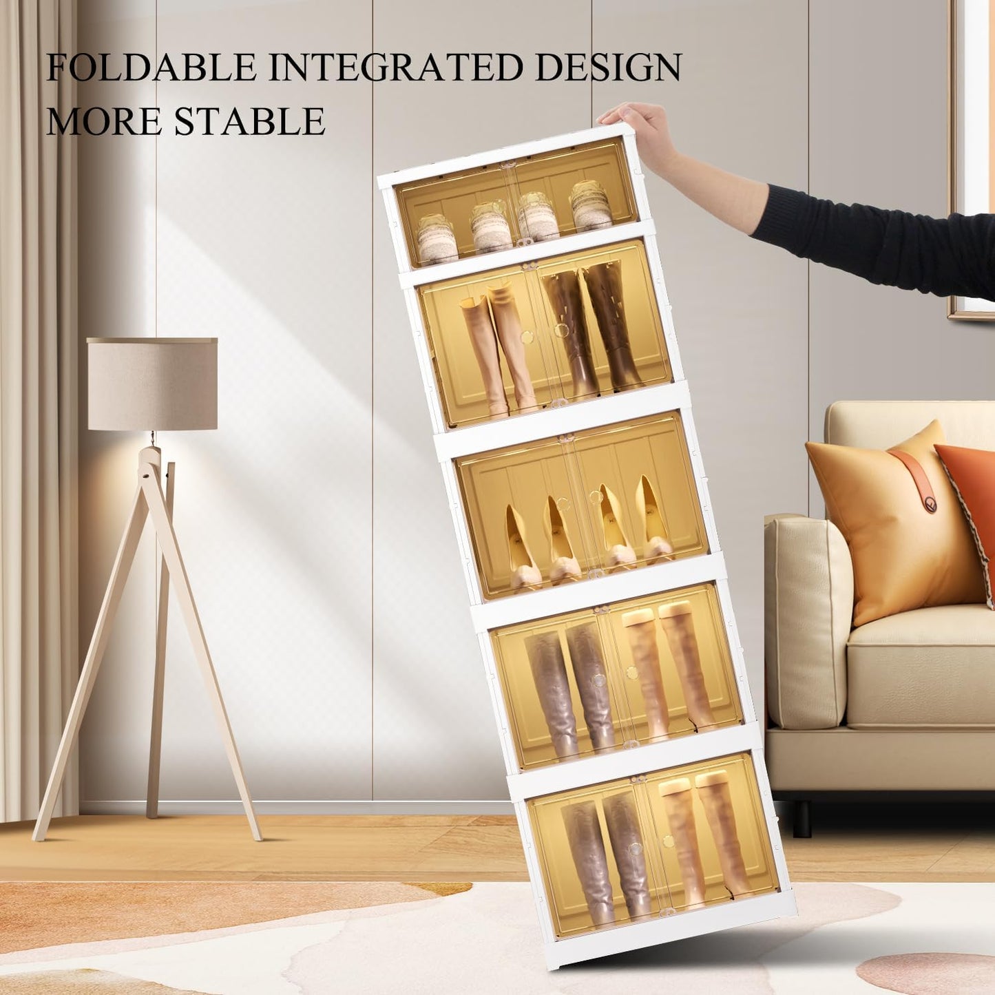 9-Tier LARGE Stackable Plastic Shoe Rack