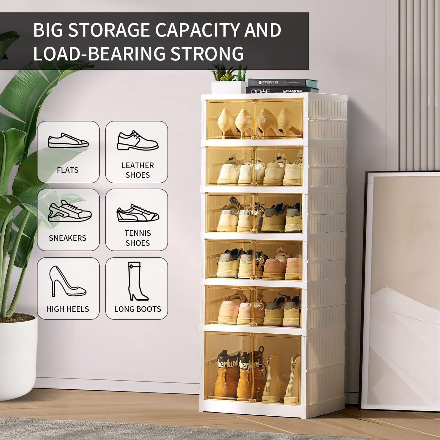 9-Tier LARGE Stackable Plastic Shoe Rack