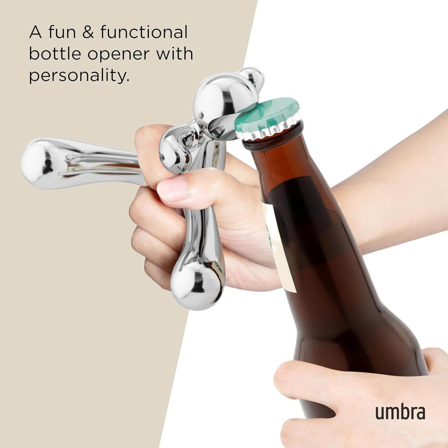 Umbra Tipsy Bottle Opener – Modern Sculptural Bar Accessory