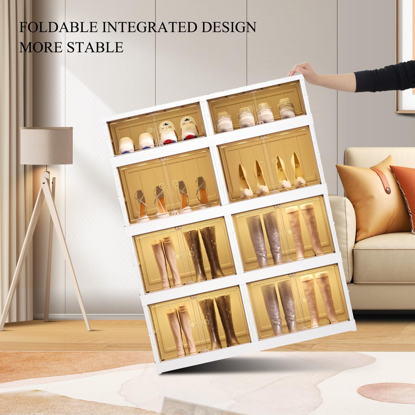 9-Tier LARGE Stackable Plastic Shoe Rack