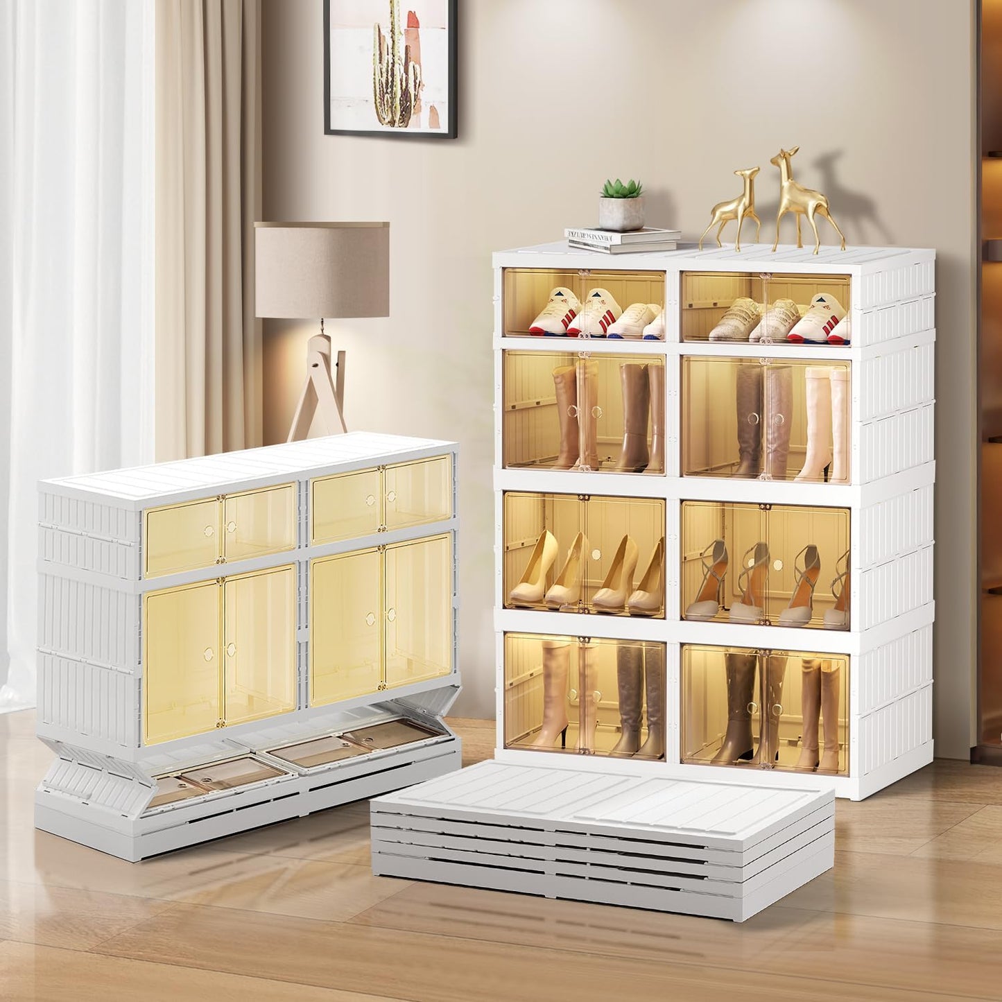 9-Tier LARGE Stackable Plastic Shoe Rack