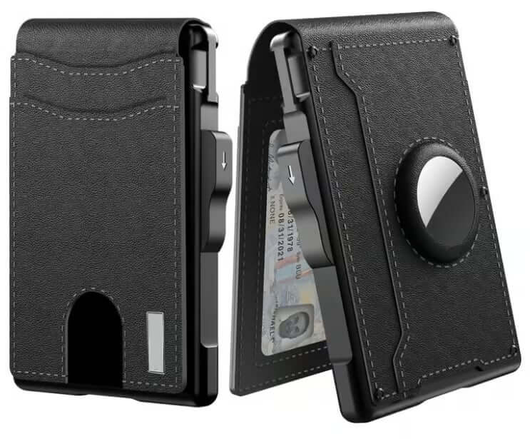 🔥Hot Sale -49% OFF!✨Wallet for Men - With Pop Up Aluminum Case Money Clip Slim Leather Slots Credit Card Holder RFID Blocking Bifold Minimalist Wallet