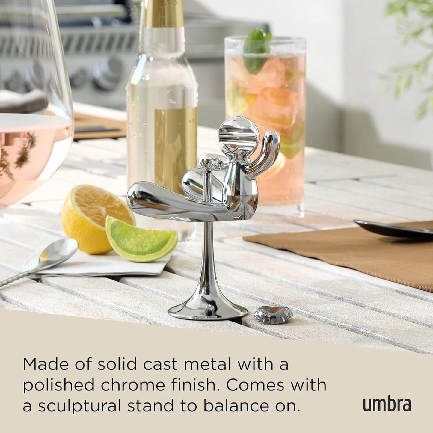 Umbra Tipsy Bottle Opener – Modern Sculptural Bar Accessory