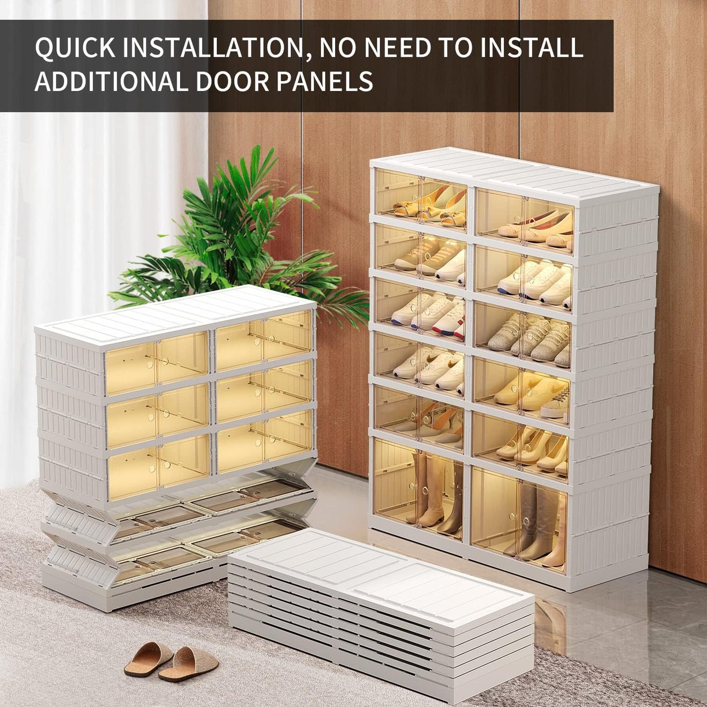 9-Tier LARGE Stackable Plastic Shoe Rack