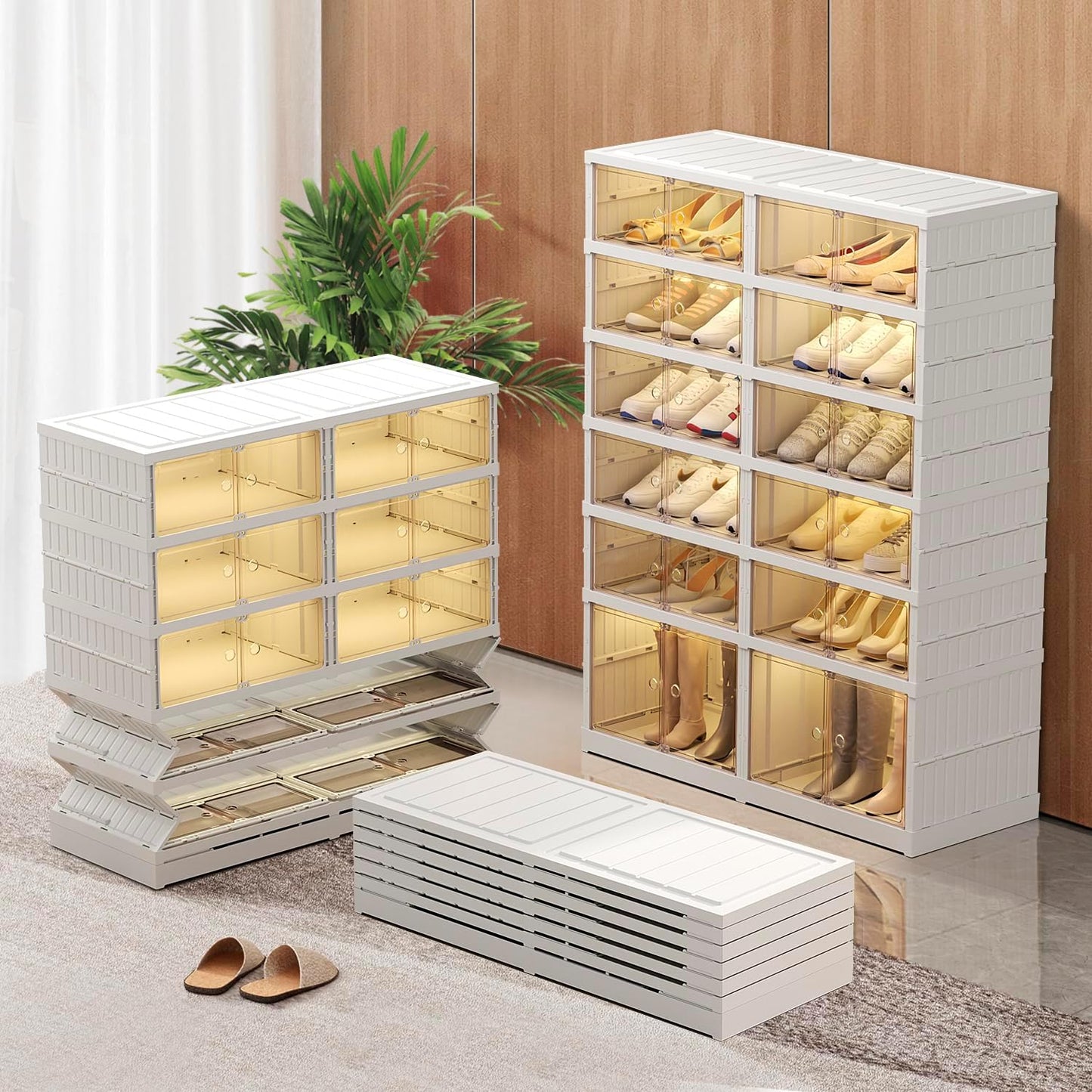 9-Tier LARGE Stackable Plastic Shoe Rack
