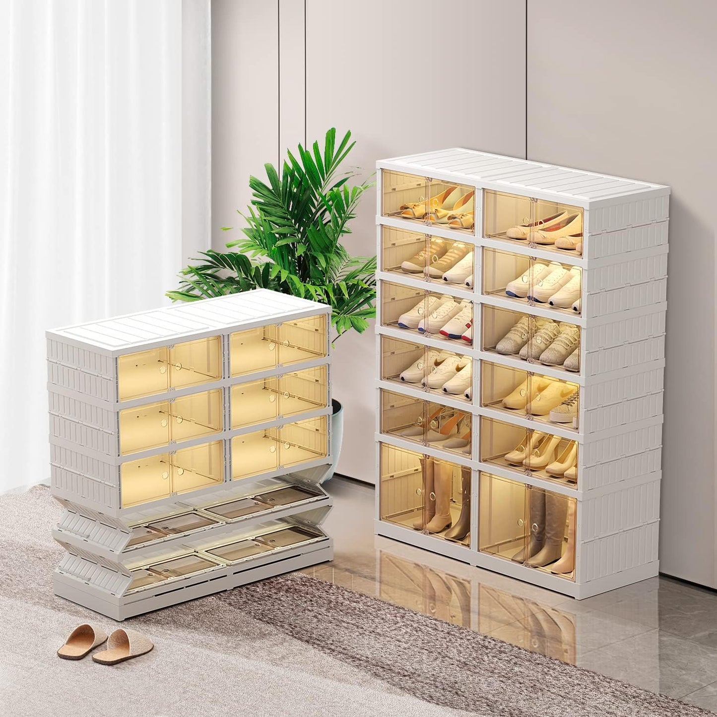 9-Tier LARGE Stackable Plastic Shoe Rack
