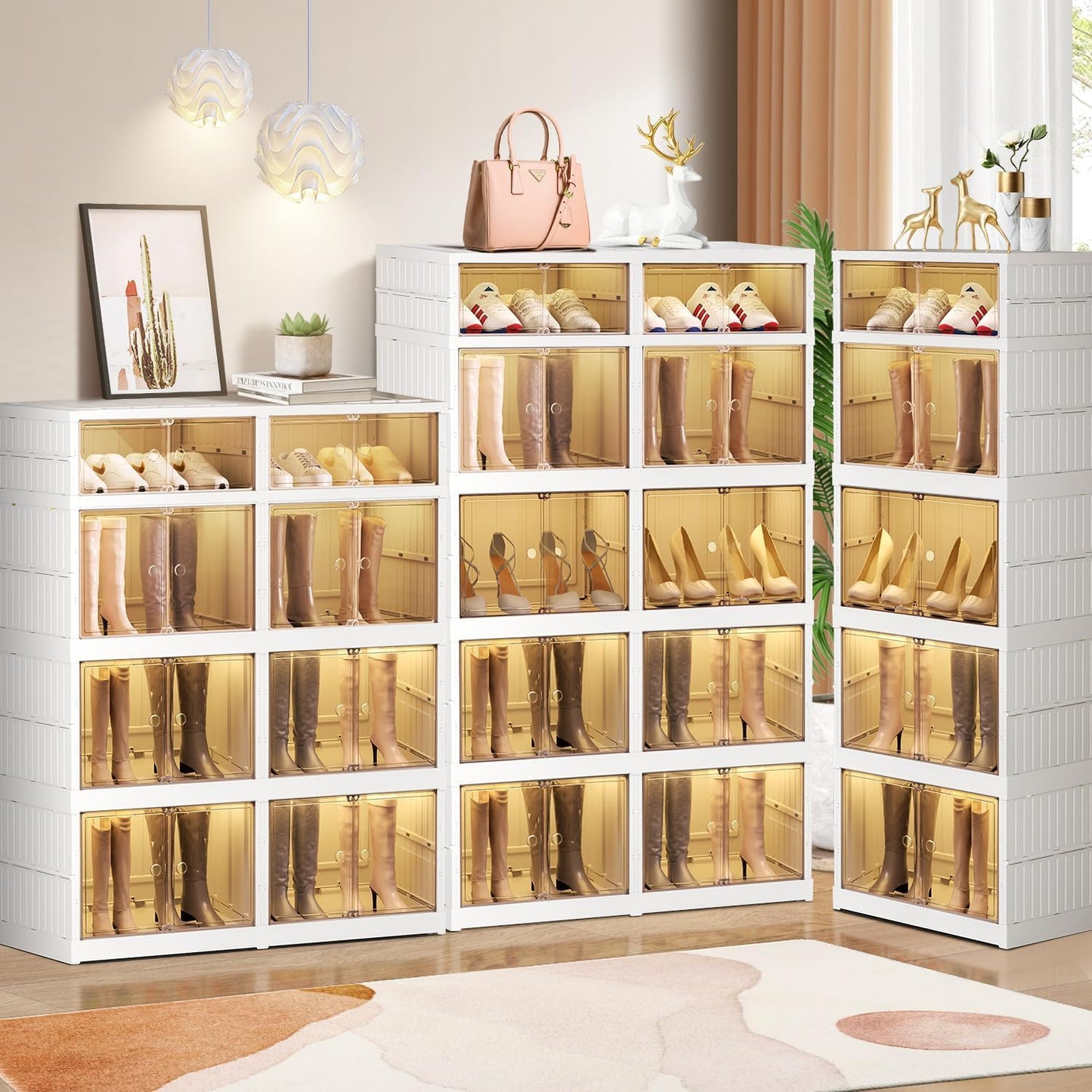 9-Tier LARGE Stackable Plastic Shoe Rack